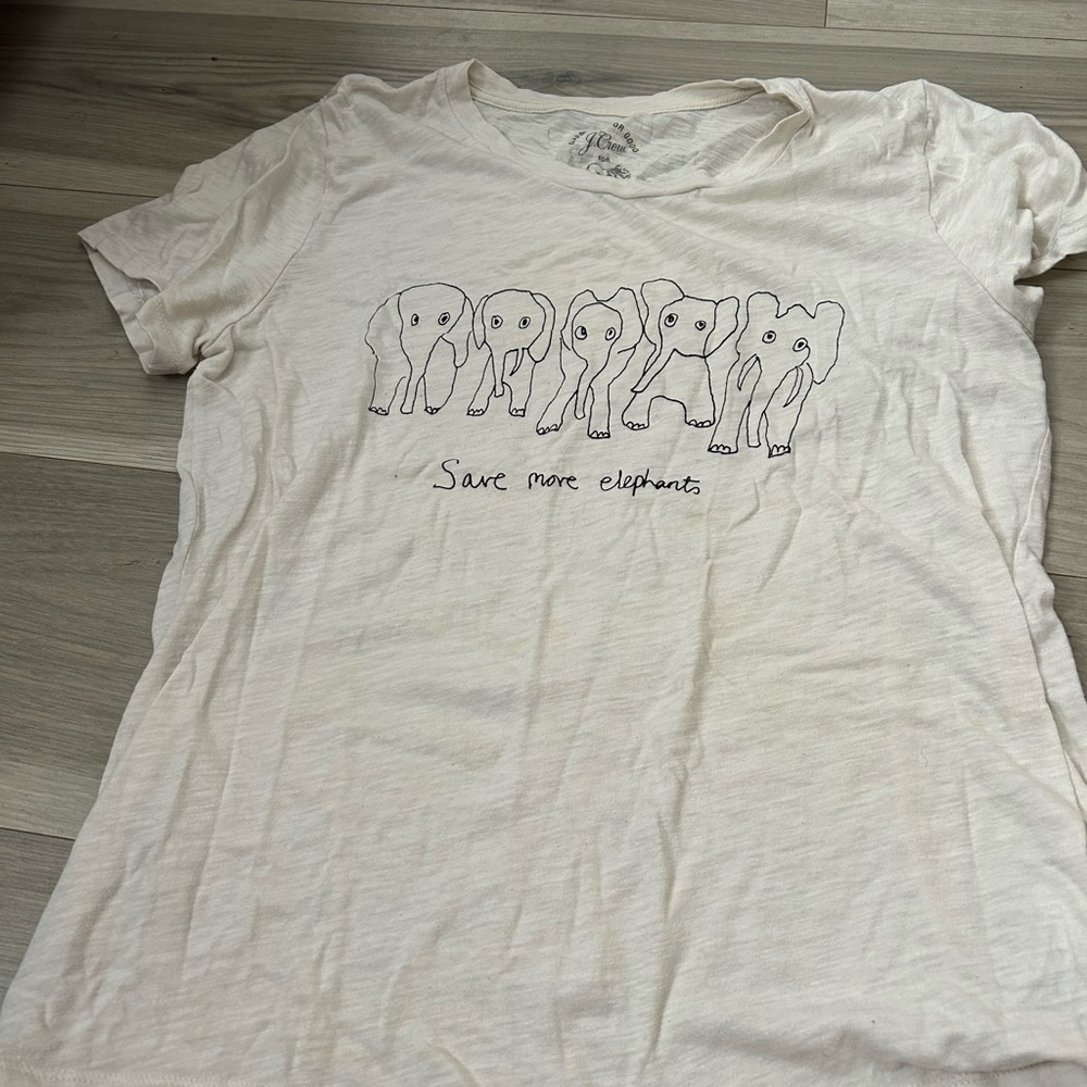 J crew save more elephants tee
